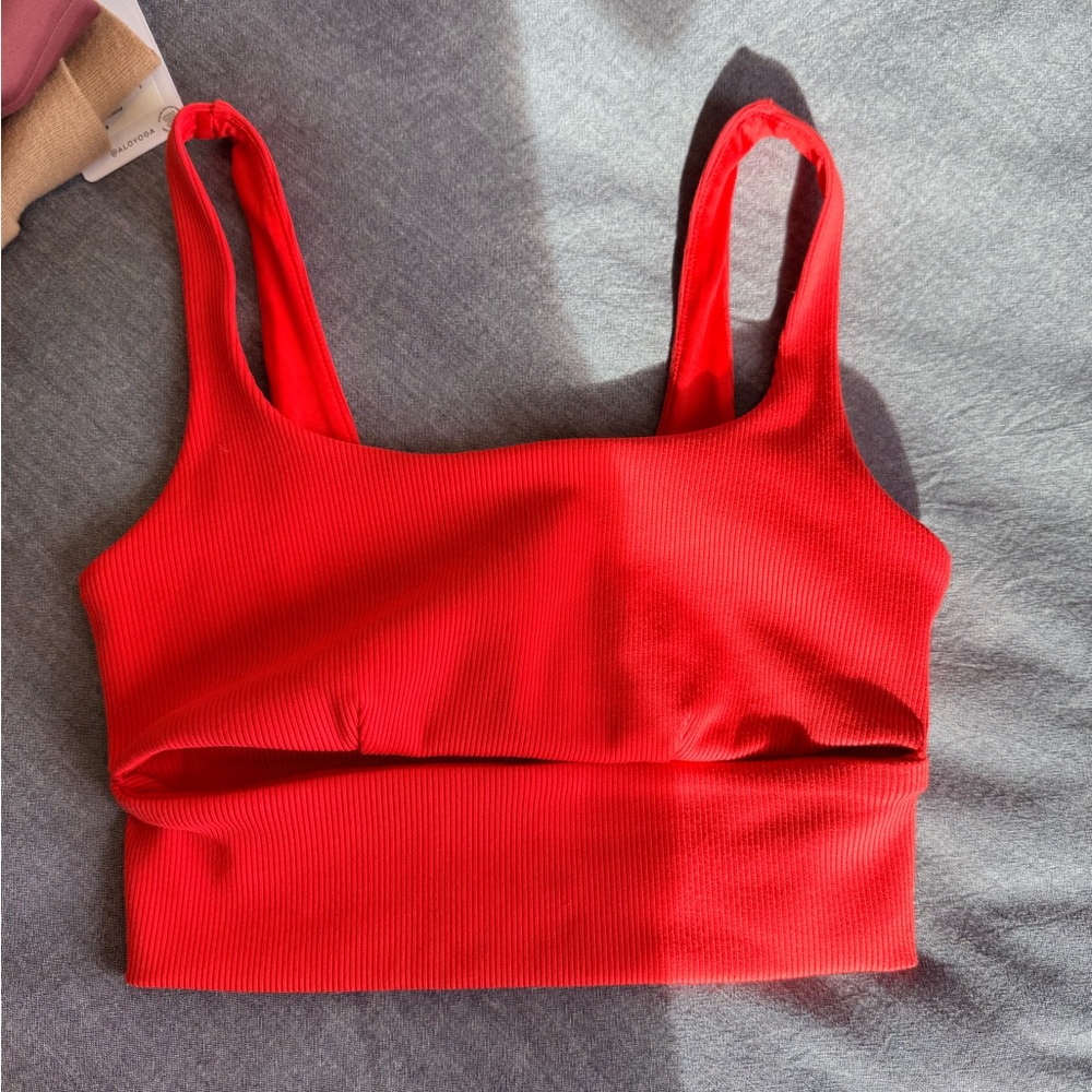 ALO Yoga Vibrant Red Sports Bra
